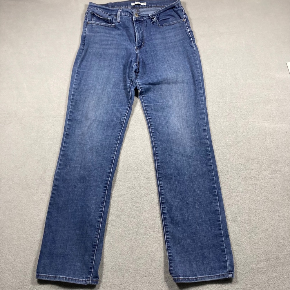 Levi's Jeans Womens 31 Blue Straight Slimming Straight Stretch Medium Wash